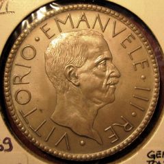 20 Lire 1927 VI Littore -Obverse