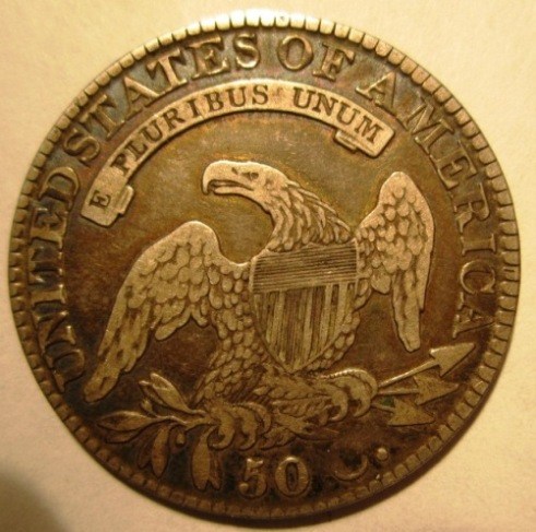 United States Of America    50 Cents 1827     Reverse