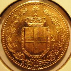 20 Lire 1882 R  Umberto I    Reverse