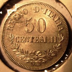 50Centesimi 1863N    Reverse