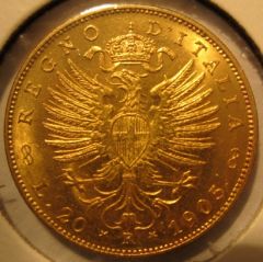 20 Lire 1905  Aquila Sabauda       Reverse