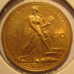 IM20 Lire 1912 R  Aratrice   Reverse