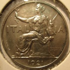 1 lira 1921 Prova  Obverse