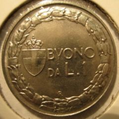 1 lira 1921 Prova   Reverse