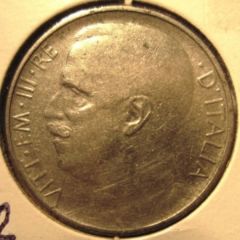 50 Centesimi 1921 Leoni   Bordo Rigato  Obverse