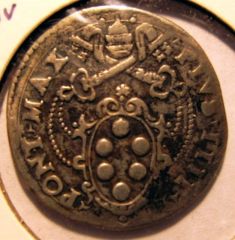 Testone Pio IV Obverse