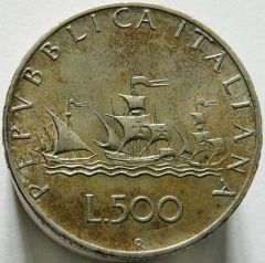 500 lire 1961 verso