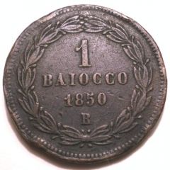 V: BAIOCCO 1850 A.IV B PIO IX (1846 - 1878 )