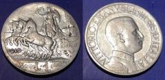 1 Lira 1910 Quadriga Veloce 1910