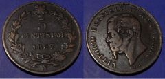 5 Centesimi Vittorio Emanuele II 1867 N MB BB