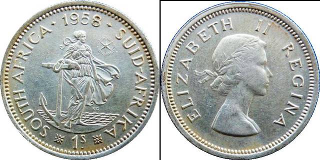South African Union f km49 1 Shilling