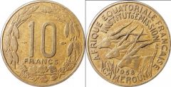 Cameroon b km11 10 Francs