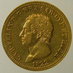 40 Lire 1822 Carlo Felice d