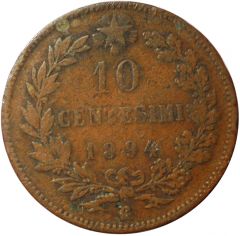 10 centesimi Umberto I 1894 Roma