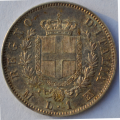 1 lira 1863 M R/