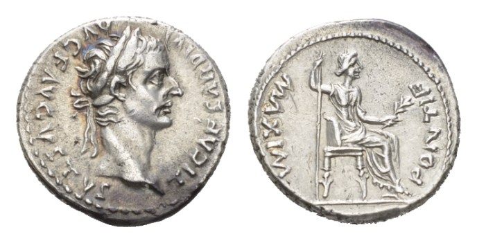NN 9 Lot 200 - Tiberius, 14-37 Denarius Lugdunum circa 14-37