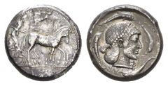 NN 9 Lot 20 - Sicily, Syracuse Tetradrachm circa 478-472