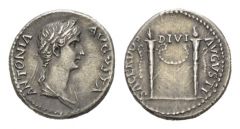 NN 7 Lot 139 - In the name of Antonia, wife of Nero Claudius Drusus Denarius circa 41-45