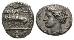 NN 1 Lot 35 - Syracuse, Syracuse Decadrachm work by Euainetos circa 400.