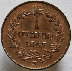 1 cent. 1867 M V.