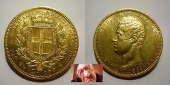 CARLO ALB 100 LIRE 1836 G