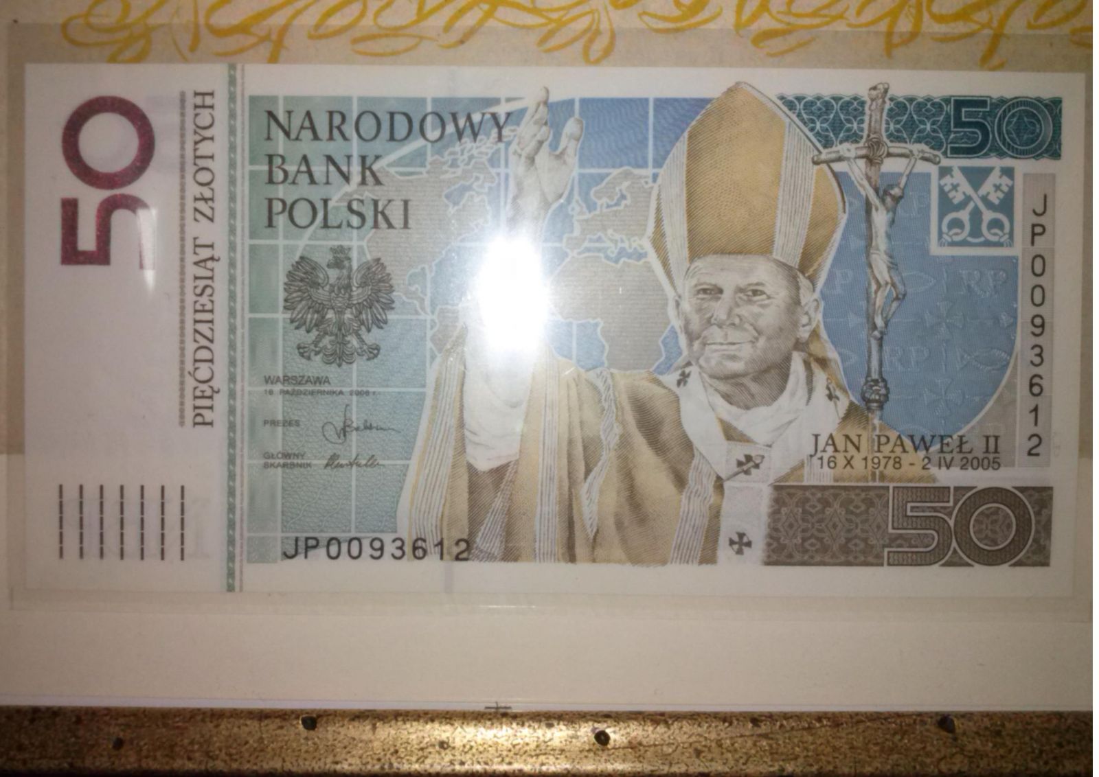 Banconota 50 zloty commemorativa beatificazione Giovanni Paolo II
