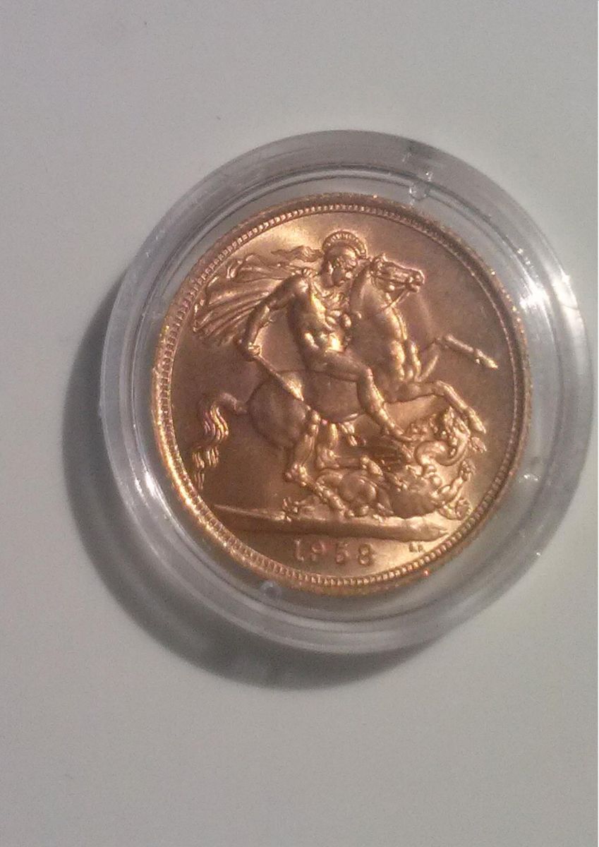 1 sterlina d'oro 1958