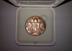 Medaglia bronzo Vaticano canonizzazione S. Giovanni Paolo II retro