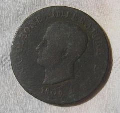 1 SOLDO (5 cent) 1809