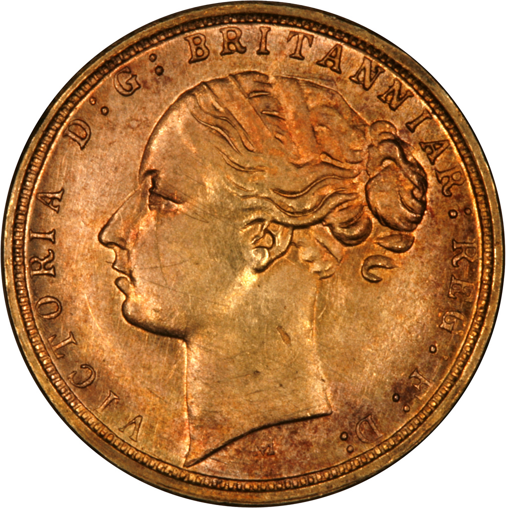 1879 Fake Half Sovereign Fantasy Piece - Obverse