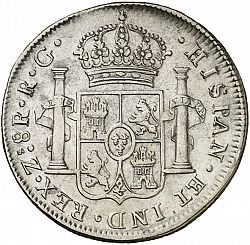 Large Reverse for 8 Reales 1822 coin