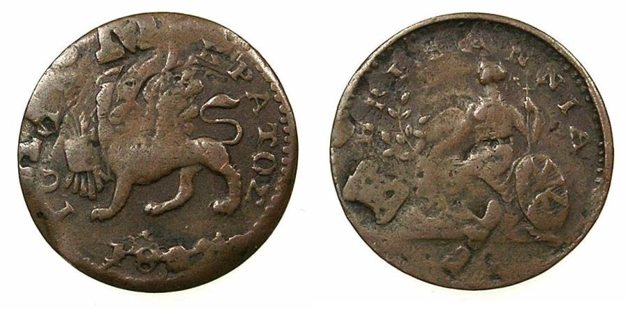 World Coins - GREECE.IONIAN ISLANDS. Lepton or Quarter obol 1821, local issue.Mint of Corfu.