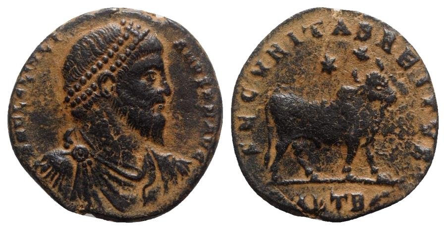 Ancient Coins - Julian II (360-363). Æ - Antioch - R/ Bull