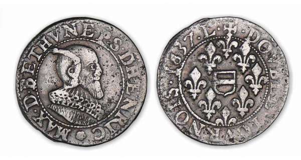 Berri - Maximilien Ier - Double tournois 1637 H