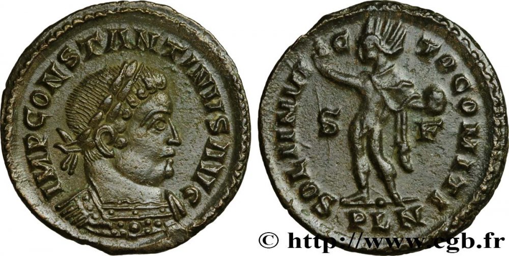 COSTANTINO I IL GRANDE Follis ou nummus SPL/q.SPL