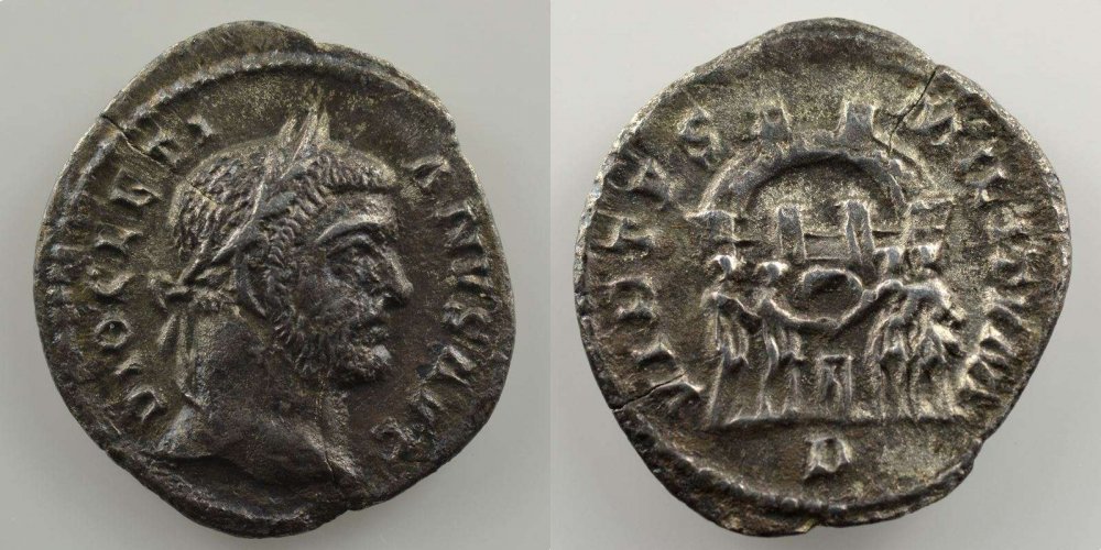 Roman empire 284-305 n. Chr. Diocletian  (284-305)  Argenteus  R/ VIRTVS MILITVM  Trèves / Trier  TTB VF
