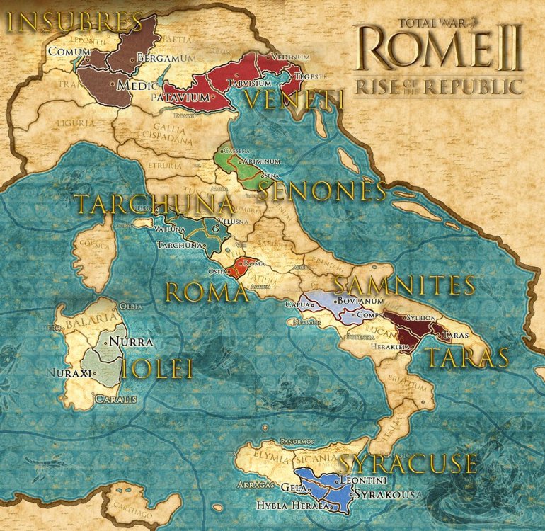 Rise of the Republic - Faction Starting Positions : totalwar