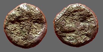 Ancient Coins - Thrace, Apollonia Pontica AR Silver 1/4 Obol Anchor / Swastika w. curled ends