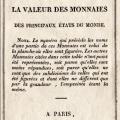 Maggiori informazioni su "Tableau des Valeurs des Monnaies des Principaux États du Monde"	