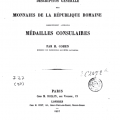 Maggiori informazioni su "Description générale des monnaies de la République Romaine"	