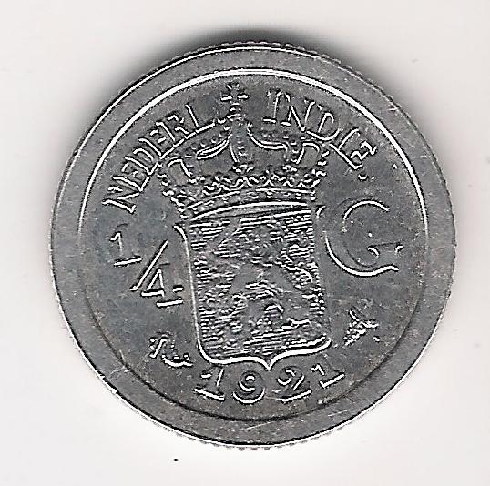 Indie Orientali Olandesi un quarto di Gulden 1921 A.jpg