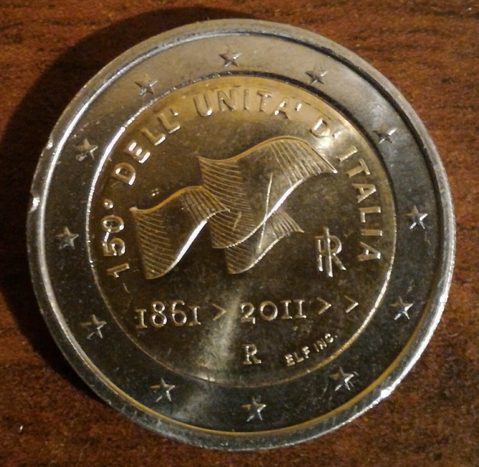 da 2 euro 150° dell'unità d'italia a circolazione