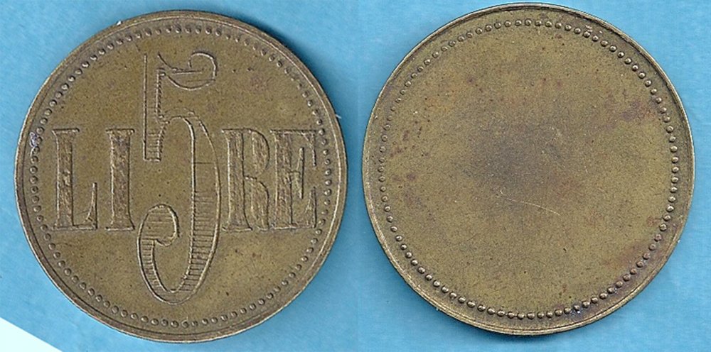 Gettone 5 lire uniface Verona 2016.jpg