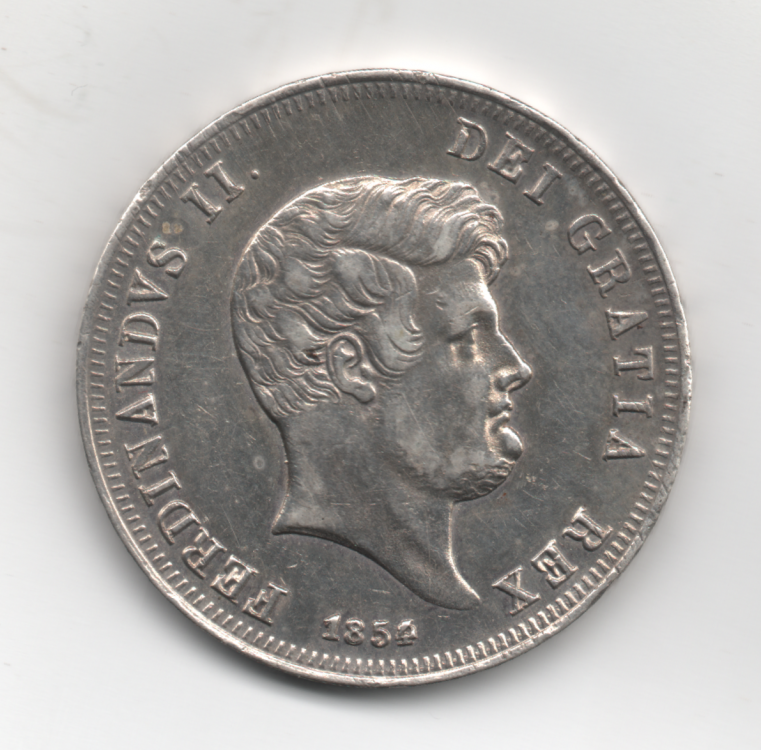 Mezza Piastra da 60 Grana 1854 Ribattuta 4° Tipo Regno Delle Due Sicilie Ferdinando II di Borbone 1830-1859 (1).png