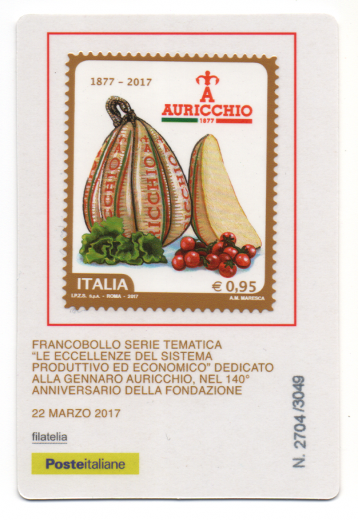 22-03-2017 Francobollo Serie Tematica Le Eccellenze Del Sistema Produttivo Ed Economico Dedicato Alla Gennaro Auricchio Nel 140° Anniversario Della Fondazione (1).png