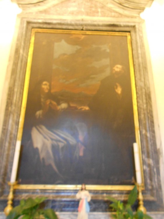 Quadro rinascimentale con Monica e Agostino.JPG