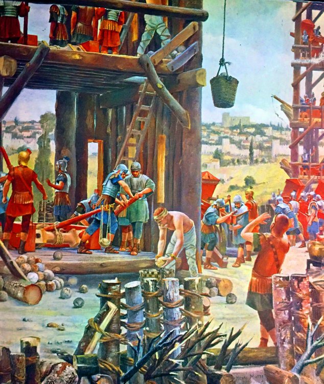 Roman army preparing the Siege of Alesia.jpg