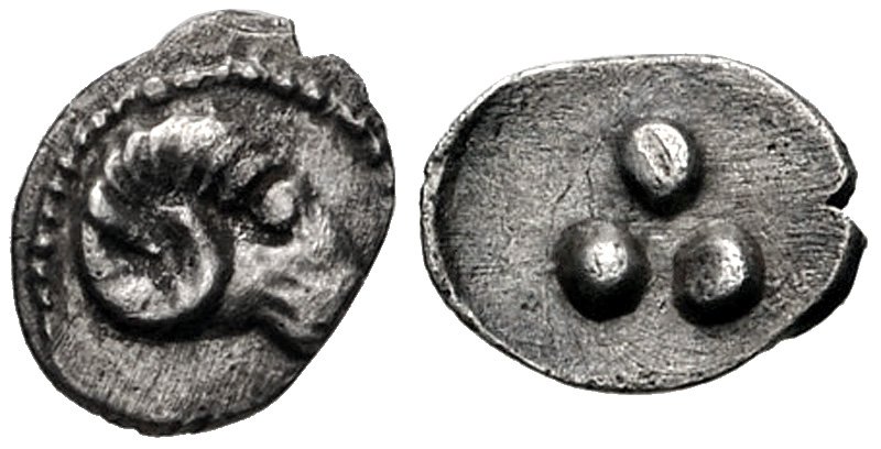 148862439_13-SICILYUncertain.5thcenturyBC.ARTetrasorTrionkion(6mm0.17g).Headoframright-Threepellets(markofvalue).Unpublished.GoodVFlightlytoned.Veryrare.jpg.b02e55a0ebce3583e67256e09962f6d1.jpg