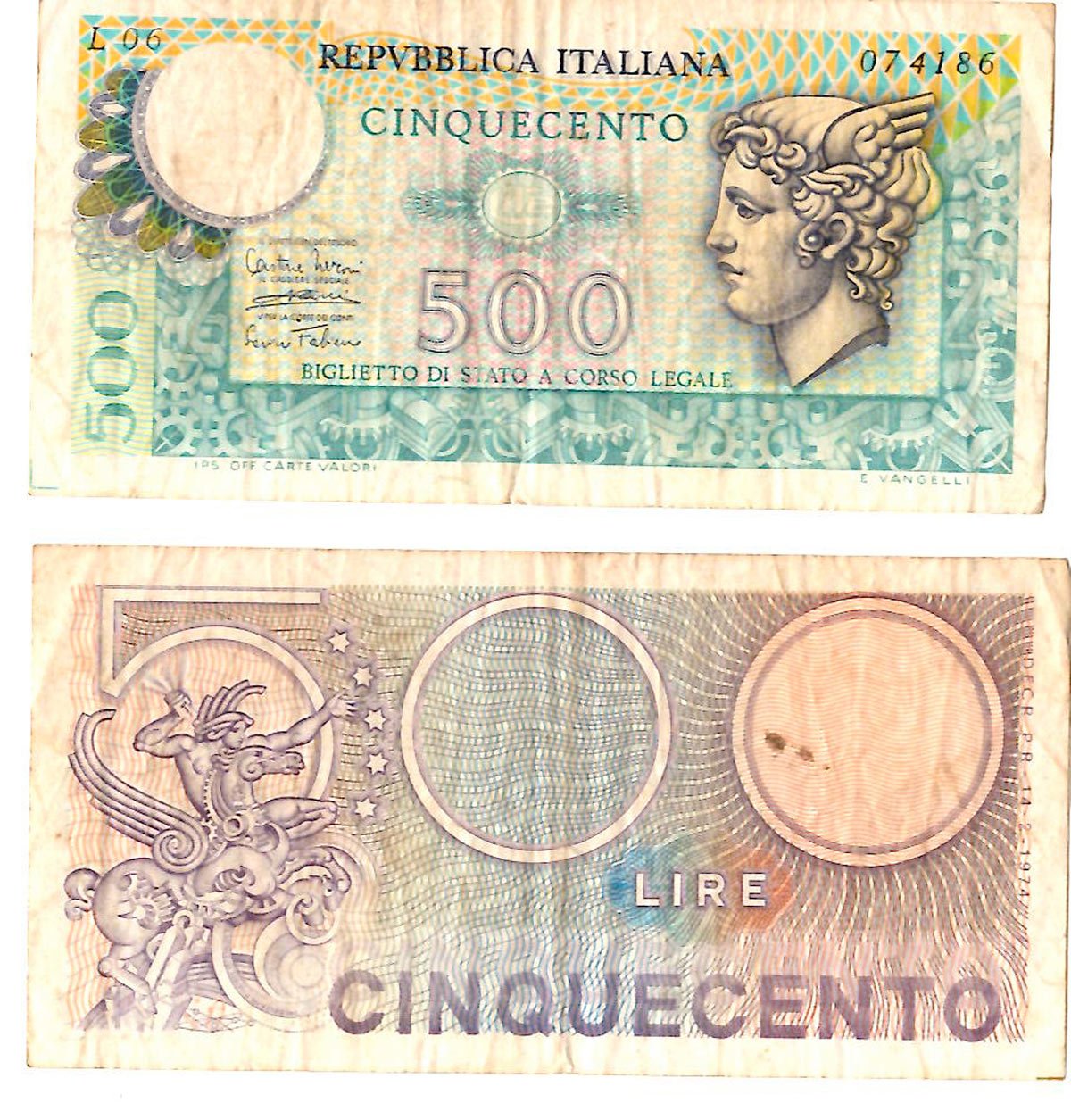 500 Lire 1974 Valore Richiesta Identificazione