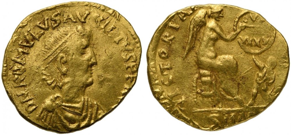 rom avg g 2,19; mm 15; h 6 unc mint  Bertolami Fine Arts    Auction 52   8 November 2018 lot 392 Biaggi E., Giustetto G., Spinoni E., Trattato generale di numismatica medioevale, p. 125 (this coin).Εx Asta titano 1984.jpg